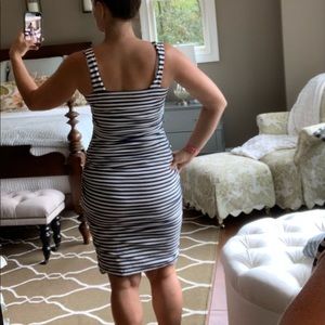 Boden MIDI Dress Stripe Rusching